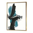 thumbnail image 1 of Geometric Black and Teal IV - Modern & Contemporary Framed Canvas, 1 of 3