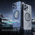 thumbnail image 2 of for iPhone 14 Pro Max Cooling Case, Magnetic Heat Dissipation Phone Case Breathable Cooling Hollow Hole Cover Support Wireless Charging Shockproof Protective Case Black, 2 of 8