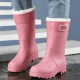 thumbnail image 4 of Willtoo Rain Boots for Women Lined Warm Waterproof Ankle Boots Anti-Slip Mud Shoes Thick Sole Wearable Water Shoes Rubber Outdoor Car Wash Shoes, 4 of 4