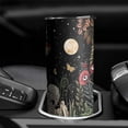 thumbnail image 5 of Mushroom Skinny Tumbler With Straw and Lid, Stainless Steel 20oz Insulated Coffee Travel Mug, Skeleton Mushroom Cups for Goth Mushroom Lovers Gifts for Women and Girls, 5 of 6