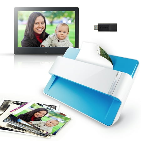 Picture Scanner Feeder Plustek Photo Digital Kits – Photo Scanner with Feeder + Digital Photo Frame (1280x800) + 32G USB Drive ()
