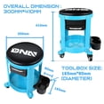 thumbnail image 2 of Taburete Mechanics Roller Seat Creeper DNA MOTORING Blue, 2 of 7