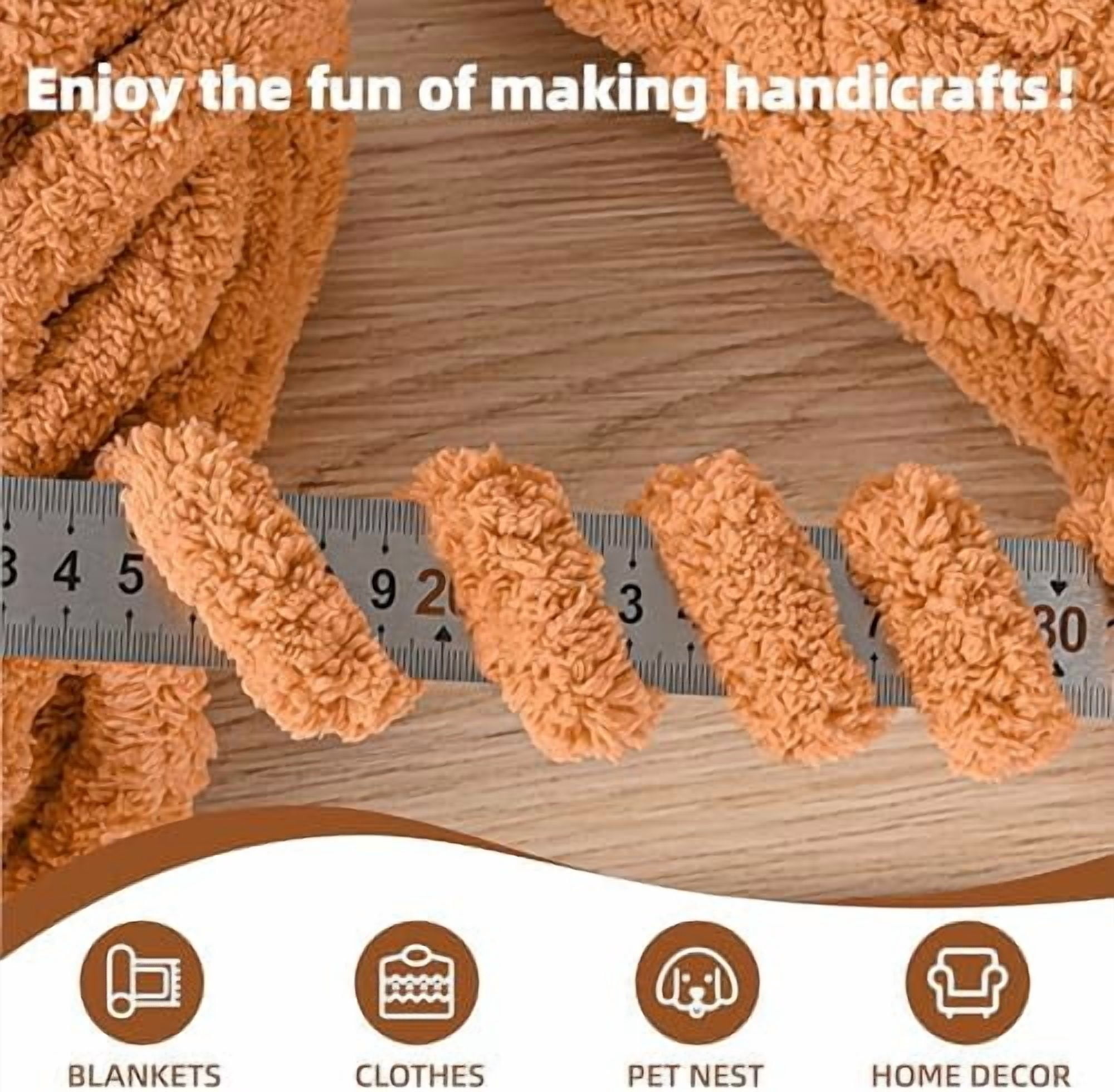 Chunky Yarn for Hand Knitting, 8 Packs Chunky Chenille Yarn for Crocheting, Bulky Thick Fluffy Yarns for Knitting, Super Bulky Blanket Yarns for Handcrafts 2045g (72oz) 245 Yards (224m)