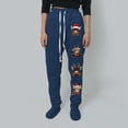 thumbnail image 3 of WILLBEST Fall Clothes Women Women Fashion Pants Comfy Pajama Bottom Straight Leg Drawstring Yoga Pants Breathable Color Block Pajama Sweatpants Twill Work Pants, 3 of 4