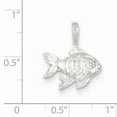 thumbnail image 2 of 925 Sterling Silver Fish Charm Pendant, 2 of 5