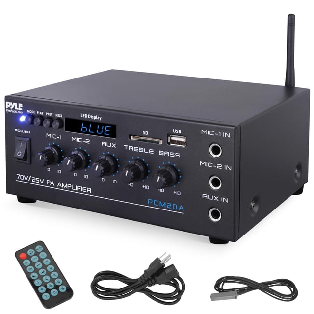 Amplificador de potencia Pyle PCM20A 40W para sistema de sonido PA