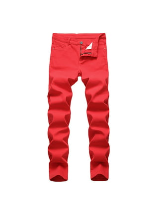 Mens Red Jeans