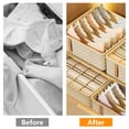thumbnail image 4 of Caja de almacenamiento de ropa interior, organizador de armario plegable para dormitorio, calcetines, pantalones, cajón, 4 of 5