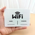 thumbnail image 4 of Wall Stickers,3.5x5 Inch Wifi Sign Wifi Password Sign For Home White Acrylic Signs Wifi Fridge Back With 3 M Self Adhesive Perfect For Vacation Homes AirbnbHosts Restaurants Businesses Custom, 4 of 4