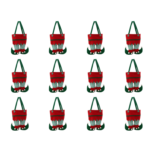Bolsas Elfo Navidad Terciopelo Papá Noel Fiesta Festival (A)