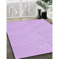 thumbnail image 3 of Ahgly Company Machine Washable Indoor Square Transitional Heliotrope Purple Area Rugs, 4' Square, 3 of 7