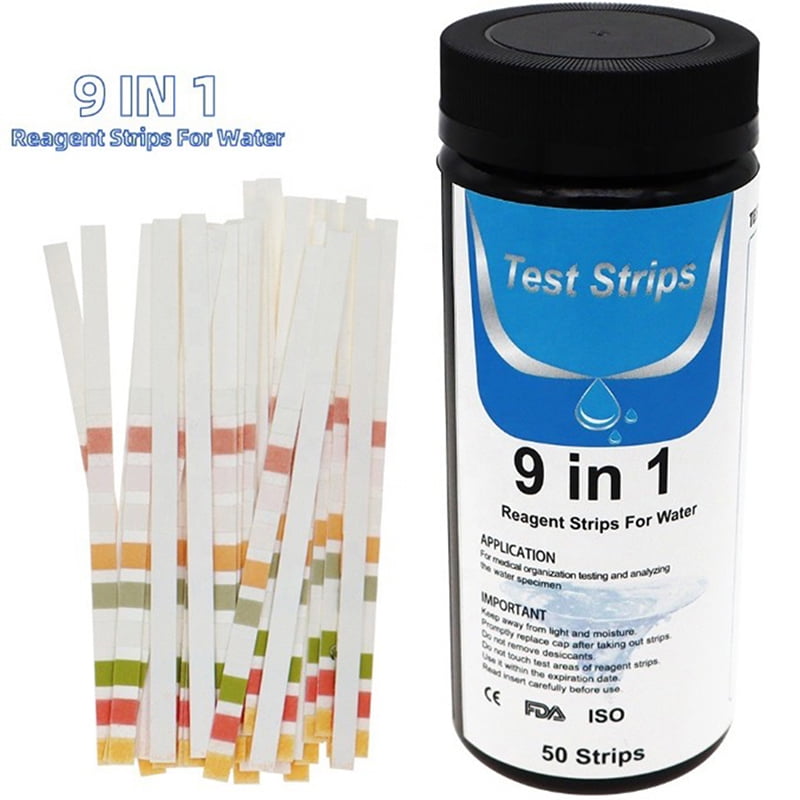 50Pcs 9IN1 PH Test Fish Tank Water Tropical Aquarium Pond Water Test