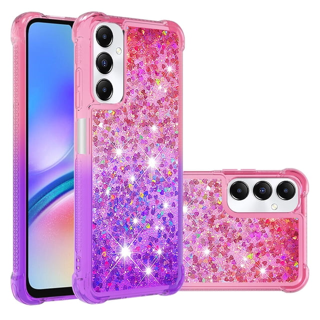 Funda para Samsung Galaxy A05S Transparente con Brillos Carcasa Protectora Antigolpes con Glitter Brillante