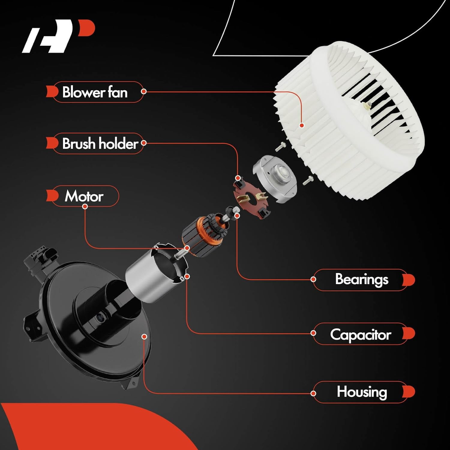 A-Premium Blower Motor Replacement for Toyota Corolla 2008-2019