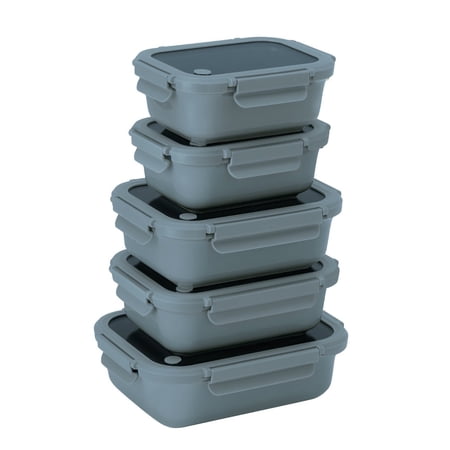 Safdie & Co. 10-piece Ceramic Food Storage Set-Blue