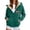 Green, variant on IWRICH Women's Sherpa Christmas Hooded Sweatshirt Fuzzy Full Zip Graphics Hoodies Lined Warm Jackets Trendy Casual Xmas Coats XL