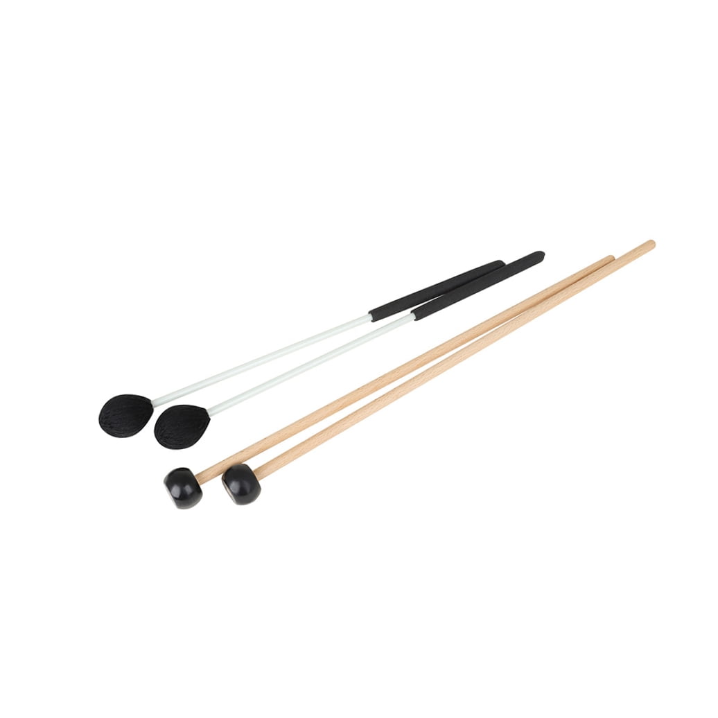 LABSERRON 2Pairs Rubber Marimba Hammer Percussion Sticks Assorted Color for Instrument Use