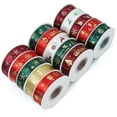 thumbnail image 2 of Christmas Ribbon Multipurpose Bright Color Decorative Festive Practical Christmas Decoration Portable Cartoon Pattern Packaging Ribbon for Christmas, 2 of 8