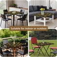 thumbnail image 5 of Black Geometric Sunflower Pattern Square Fitted Tablecloth with Elastic Edge,Square Table Cover,Washable Elastic Table Cover for Home Kitchen Party Decor 34"x34", 5 of 6