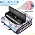 thumbnail image 6 of Pink-fox Hydrangea Printed Zipper Binder with Handle&Shoulder Strap 2 inch 3 Ring 500+300 Sheet Capacity File Folder Organizer, 6 of 8
