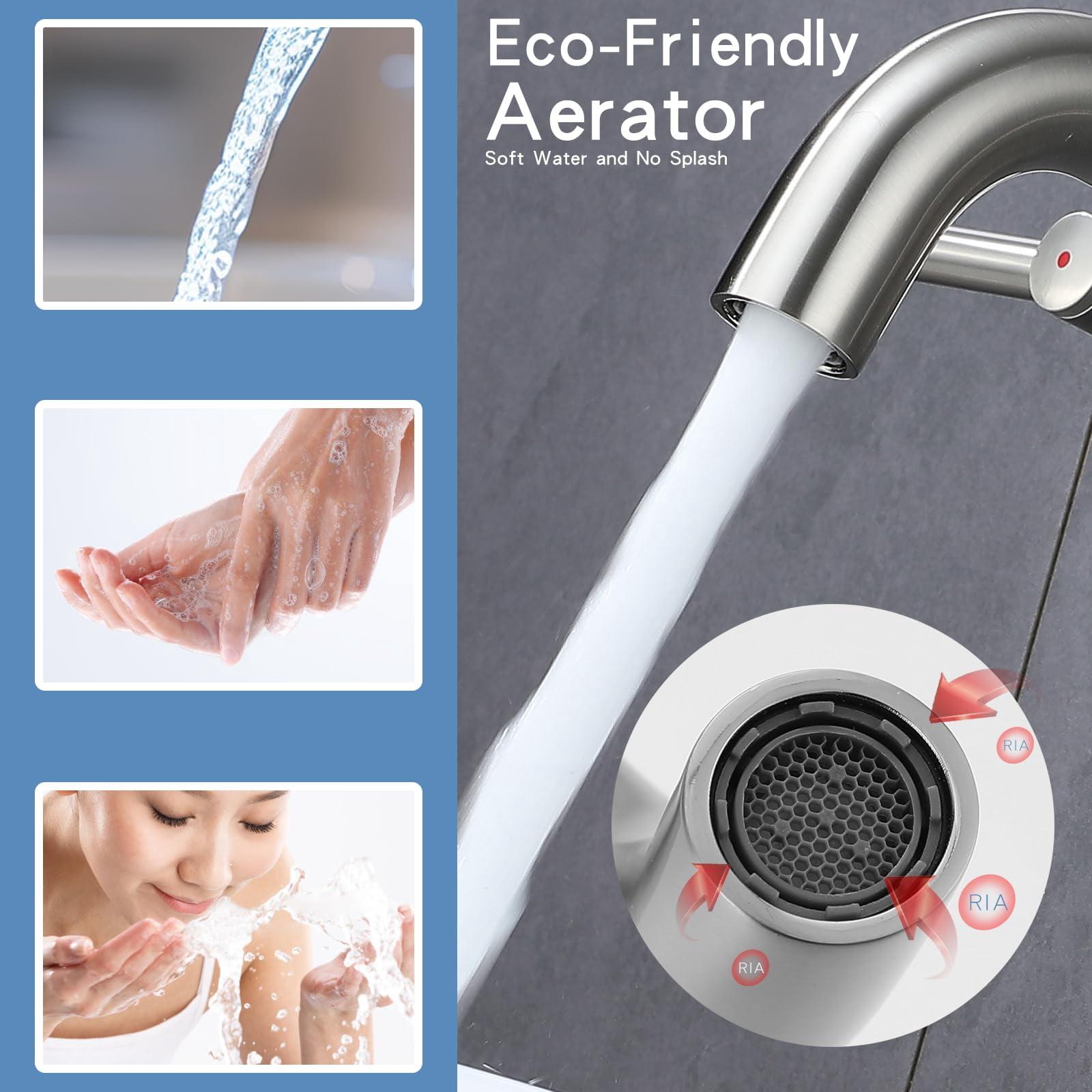 Wall Mount Tub Filler Brushed Nickel Two Handle Bathtub Faucet