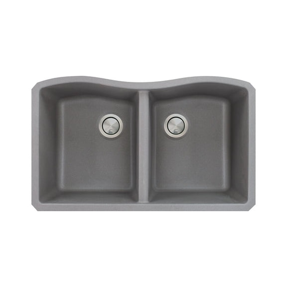 Transolid  Aversa Granite 32-in Undermount Kitchen Sink Grey