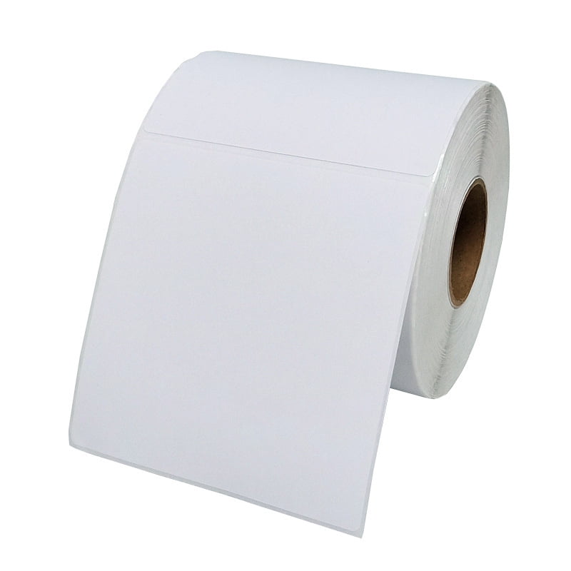 80*30mm Thermal Sticker Labels, White Self-Adhesive Barcode Label Paper for Direct Thermal Printer and Business, Multi-Purpose Rectangle Address Shipping Mailing Stickers,600 Sheets/Roll 4pcs