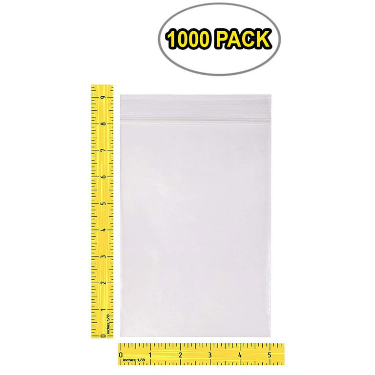 APQ Clear Zip Top Bags 8 x 8, Pack of 100 Poly Zip Bags for Small  Business, 2 mil Thick Baggies with Seal Top, Waterproof Reclosable Plastic  Bags