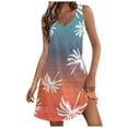 thumbnail image 1 of MKLEKYY Trajes De Baño Mujer Short Womens Summer Dresses 2024 Loose V Neck Sleeveless Swimsuit Coverup With Pockets Floral/Plain/Eyelet, 1 of 5