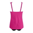 thumbnail image 6 of zaveiop 2 Piece Bathing Suits for Women 2026 Ruffle Tank Tops with Shorts Tankini Swimsuits High Waisted Flowy Swimwear (Hot Pink05, L), 6 of 9