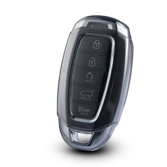 For Hyundai Elantra Palisade Venue Accent Transparent Key Fob Case Cover Black