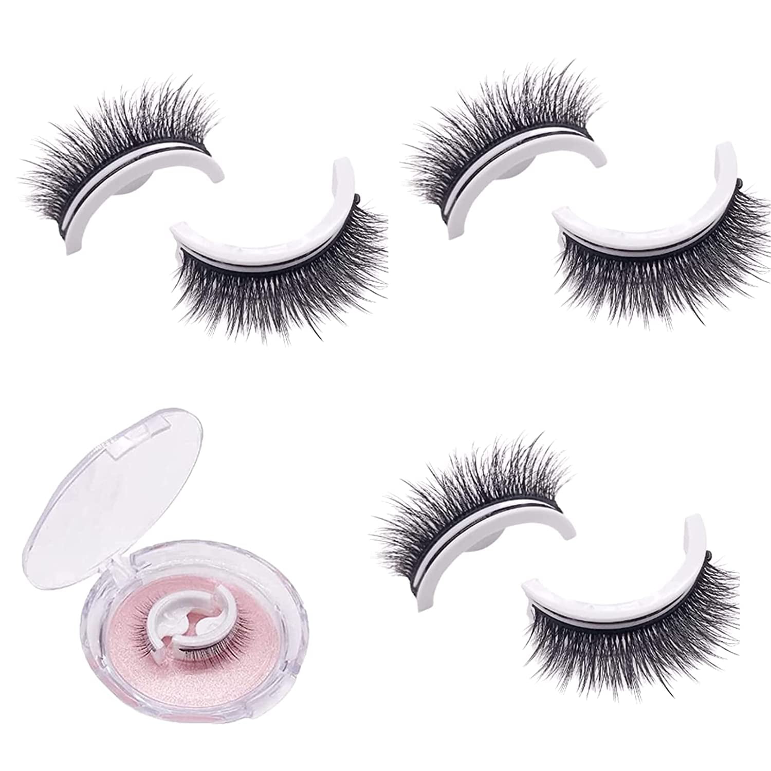 TNTB Reusable Adhesive Eyelashes, 2023 New Reusable Self Adhesive Eyelashes, 3 Pair Thick