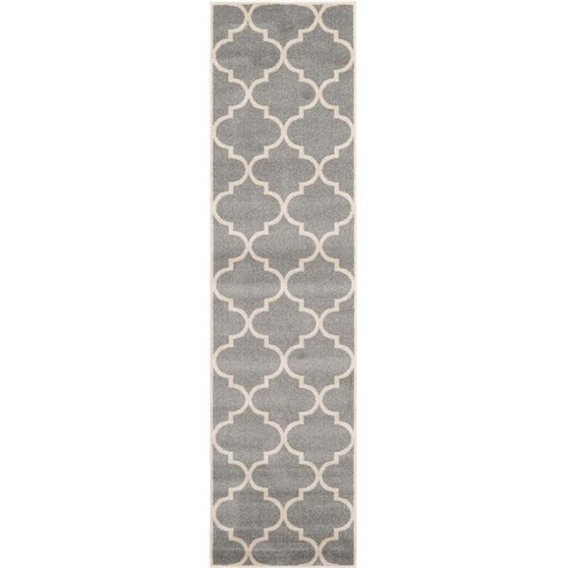 Unique Loom 3116147 2 Pi 7 Po x 10 Pi Tapis de Course en Treillis Austin&44; Gris