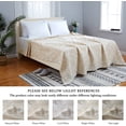 thumbnail image 4 of Coolmee Muslin Throw Blanket, Soft Breathable Yarn Dyed Jacquard Leaf Pattern Cotton Throw Blankets for Couch Bed Sofa, Blankets for Adults, Machine Wash，Beige, 50 x 60 inches, 4 of 7