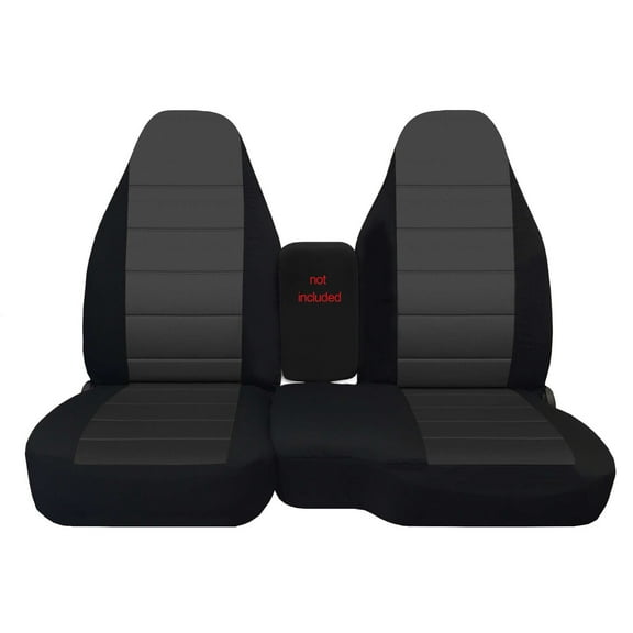 Seat Covers for FORD RANGER 1991-1997 XLT – Front Pair (Black/Charcoal)