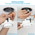 thumbnail image 2 of 8 Pack 4" LED Gimbal Recessed Light Dimmable, 9W Adjustable Eyeball Downlight, CRI90, Directional Eyeball Can Light, ETL Listed, 5CCT, 2 of 8