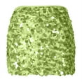 thumbnail image 4 of UQJfacai Sequin Skirt for Women Shine Glitter Sparkle Stretchy Bodycon Mini Skirts Night Out Party, 4 of 6