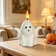 thumbnail image 5 of Halloween Ghost Lantern with Remote Control, Resin Flameless Ghost Candle with Flickering Warm LED, Tabletop Decor for Mantel Shelf Party Home, 5 of 6