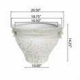thumbnail image 2 of 18.75" Deep Antique White Magnesium Oxide Planter Pot for Indoor & Outdoor Use - Versatile Garden Planter, 2 of 5