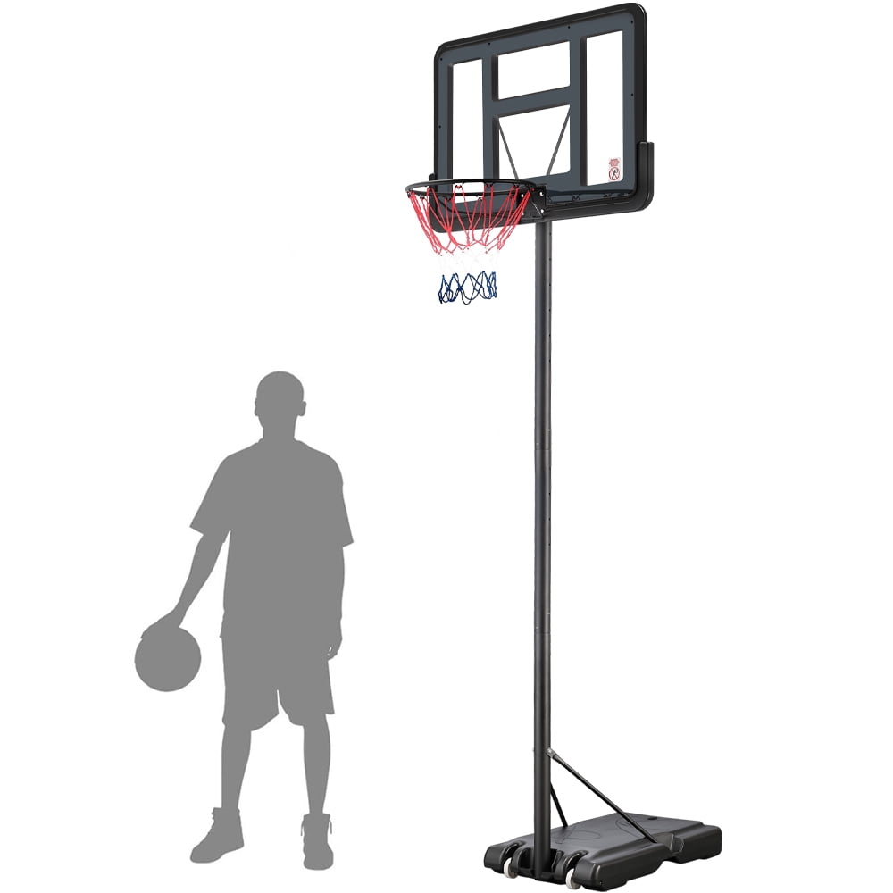 43-inch Portable Basketball Hoop 9-12ft Adjustable Height Basketball Hoop System 
