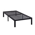 thumbnail image 1 of Twin size Heavy Duty Metal Platform Bed Frame with Wide Steel Slats, 1 of 1
