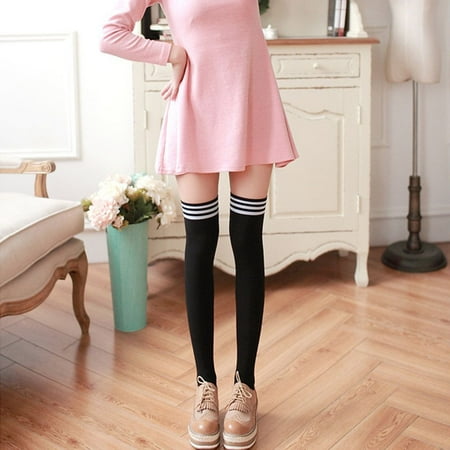 

Worallymy Fashion Girls Ladies Women Thigh High Over the Knee Socks Long Cotton Stockings