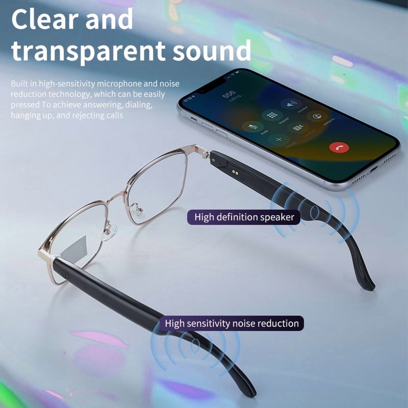 AI Smart Bluetooth Glasses Wearable Audio Sunglasses with Sound Mic&Speakers（GS-06)