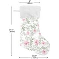 thumbnail image 2 of Coolnut Christmas Stockings Watercolor Roses Pink Large Candy Stockings Stuffers Cute Xmas Sock Decorations 2PCS for Home Holiday Party 12" x18" Decor Gifts, 2 of 7
