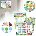 thumbnail image 2 of Toilet Training Stickers, Cartoon Potty Decals, Removable Toddler Bathroom Decor Easy-On Removable & Waterproof Stickers for Toilet Seat & Potty Chair, Make Toilet Training Fun, 2 of 9