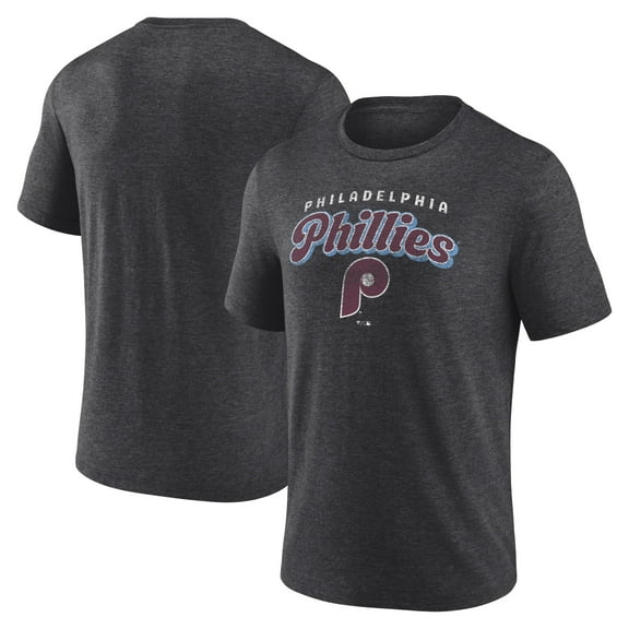 Men's Charcoal Philadelphia Phillies Wonderment Tri-Blend T-Shirt