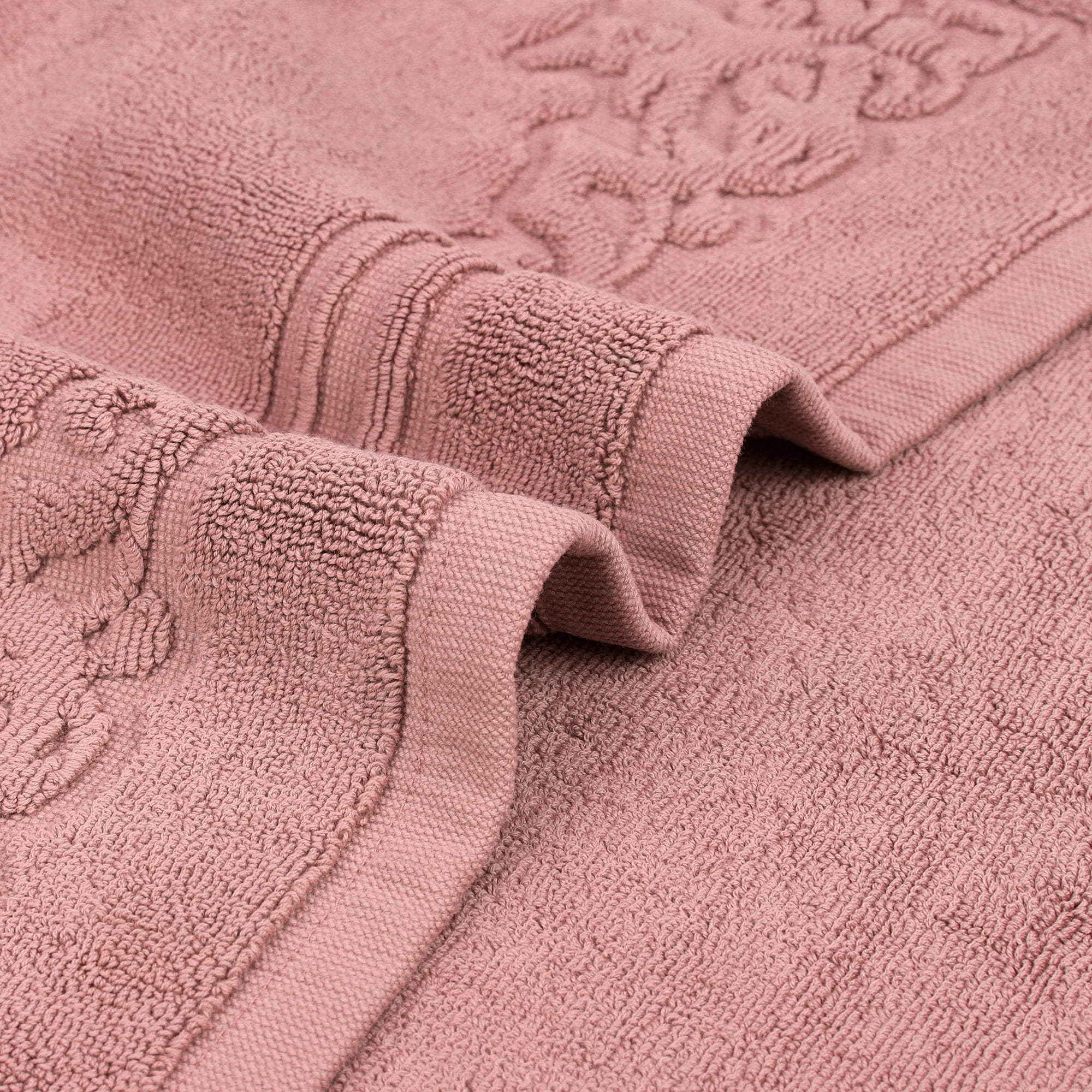 Unique Bargains Cotton Absorbent Floor Mats Quick Dry Towel Pink