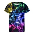 thumbnail image 5 of JAJAHO Boys Girls Tie Dye Tee Kids Summer Casual Short Sleeve T Shirt Round Neck Top For Toddler And Kids Soft Comfortable Daily Wear Ages 4-14 Years Versatile Tops, 5 of 5