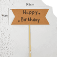 thumbnail image 3 of Tarjeta de felicitación de cumpleaños con forma de pastel, estilo retro, cuadrada, de papel Kraft, estilo fresco y pequeño, con decoración enchufable, 3 of 3