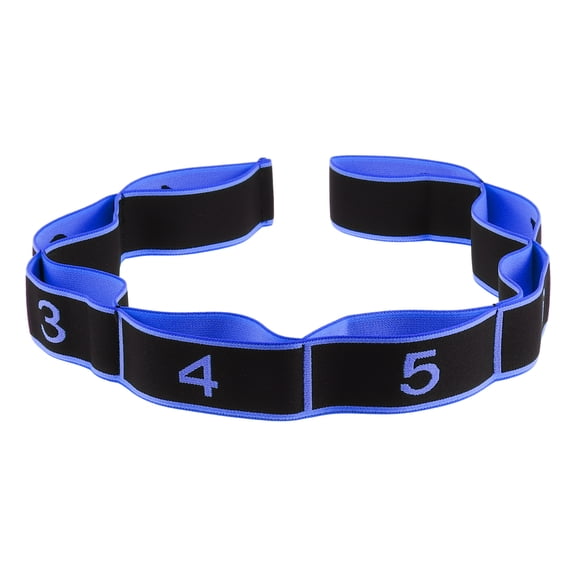 Unique Bargains Stretch Strap for Yoga Stretching with 8 Loops for Stretching Blue